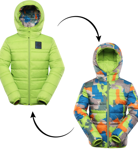 ALPINE PRO - DOUWO DĚTSKÁ OBOUSTRANNÁ BUNDA HI-THERM