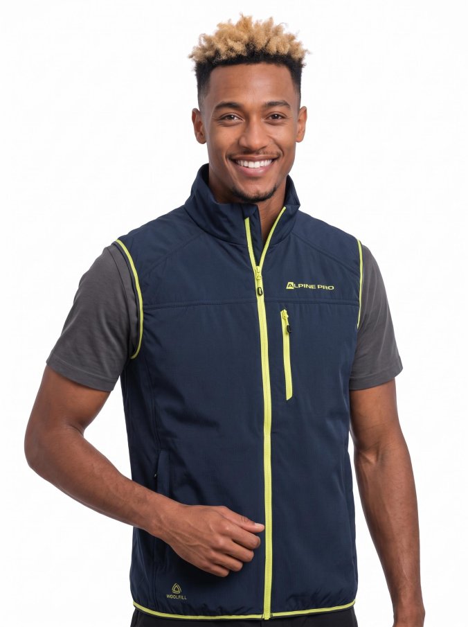 ALPINE PRO - NERC 2 PÁNSKÁ VESTA S MERINO VÝPLNÍ